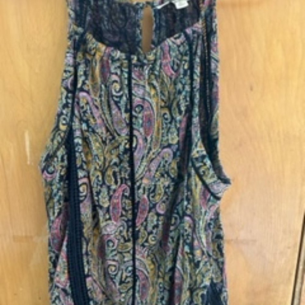 Lucky Brand paisley tank top XL